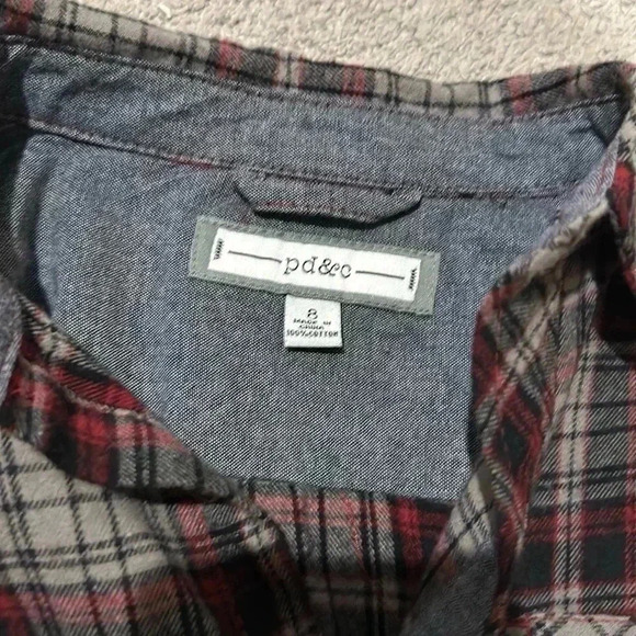 PD & Co boys flannel shirt size 8 100% cotton - Picture 3 of 7